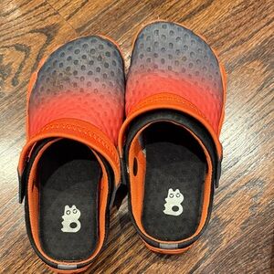 Kids Slip-On Shoes in Orange and Black